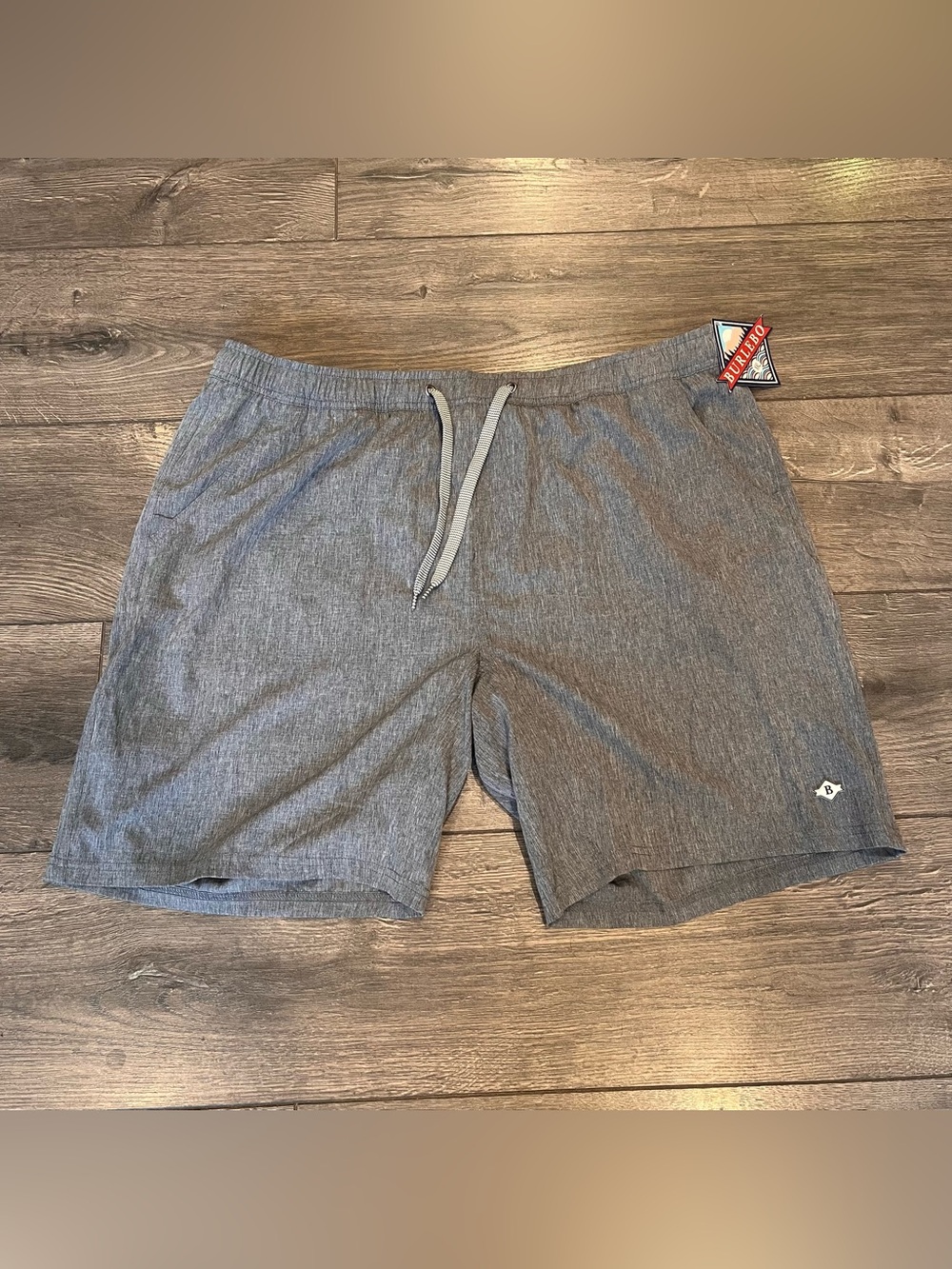 Burlebo Performance Shorts Men 2XL Stretch Casual Lightweight Heather Gray